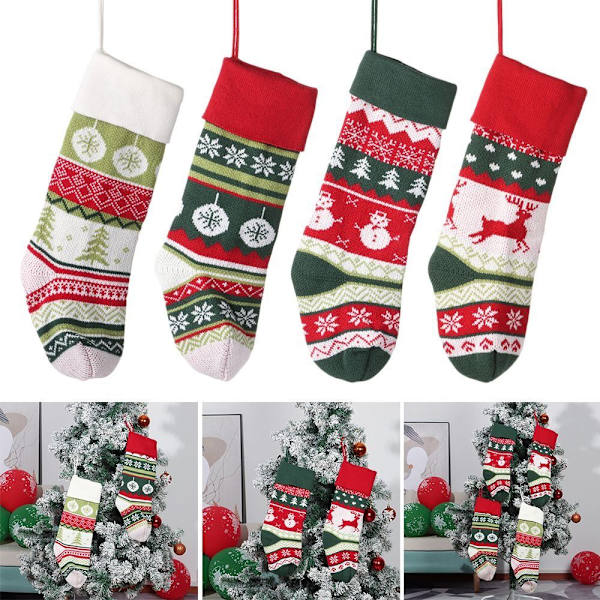 Stickade julstrumpor julklappspåsar 3