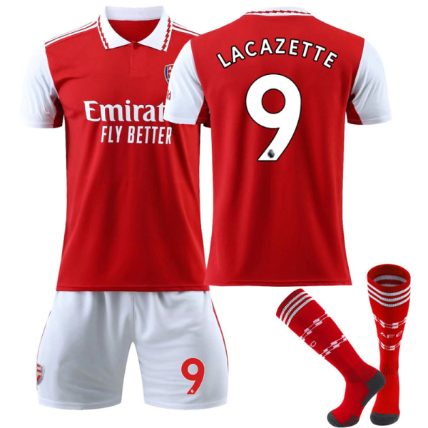 22 Arsenal tröja hemmaplan NO. 9 Lacazette tröja set XS(155-166cm)
