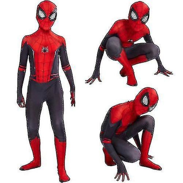 Spider Man Into The Superhero Costume Barn Miles Morales Cosplay Vuxen CNMR Red 130cm
