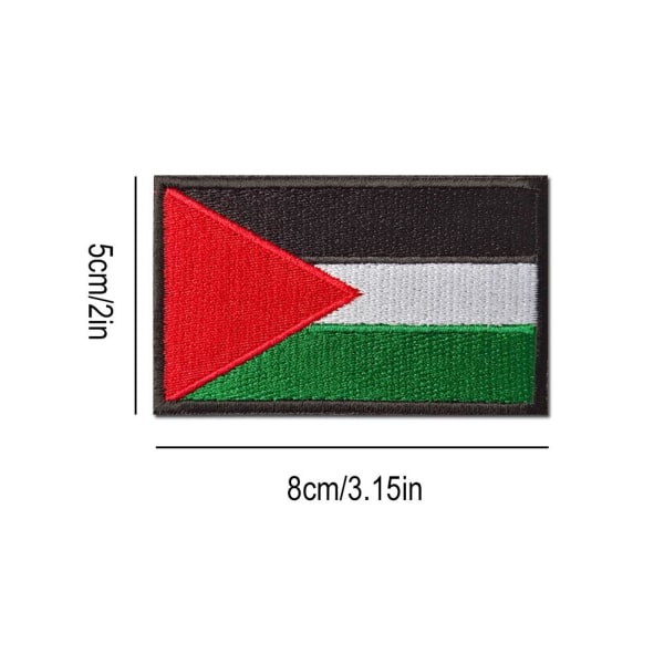 3X Palestina Broderte Flagglapp Strykejern/Sy På Klær Palestina