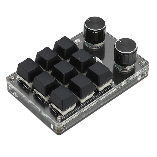 Mekaniskt speltangentbord 9 tangenter 2 rattar Litet USB Trådlöst Dual Mode OSU-tangentbord DIY Programmerbart tangentbord