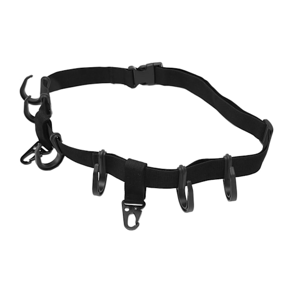 Trädkojsrem Utrustning Polyester Plast Metall Clip On Typ Träd Stå Multi Krok Hängare för Utomhus Äventyr Camping Jakt