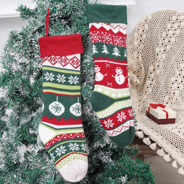 Stickade julstrumpor julklappspåsar 3