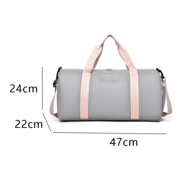 Gymtaske Mode Enkel Duffel Taske Dame Lille Duffel Taske Gray pink