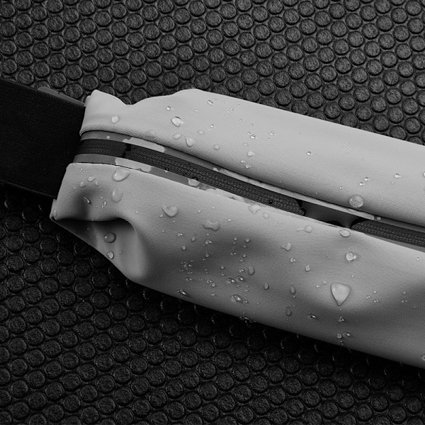 Män kvinnor Fanny Pack Midjeväska Löpartelefon Herr- och utomhusutrustning Vattentät osynligt litet minibälte Light gray