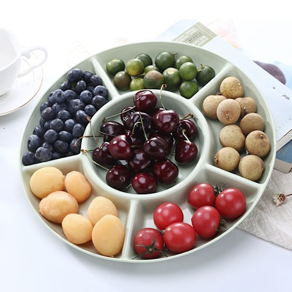 6-roms Oppbevaringsbrett Frukt Snacktallerken Forrett Servering White