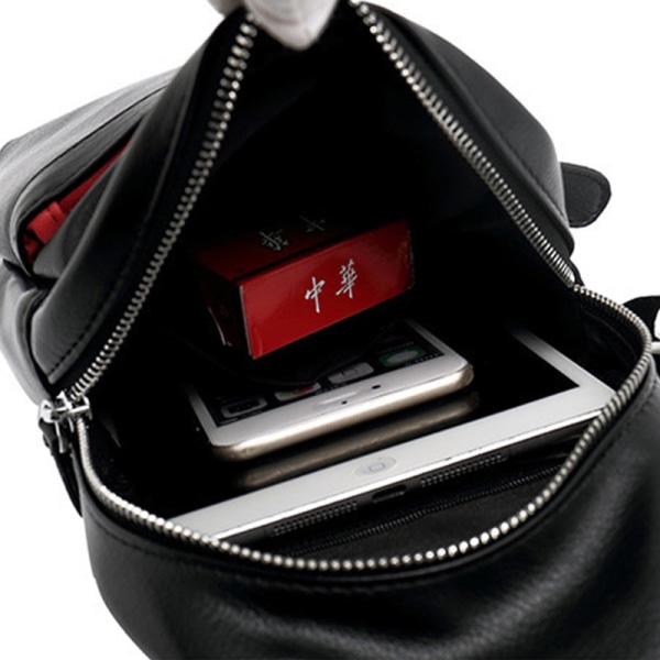 Män kvinnor Fanny Pack Midjeväska i koreansk stil Canvas Messenger Sport Casual Mångsidig Pojkar axel Black with eyes