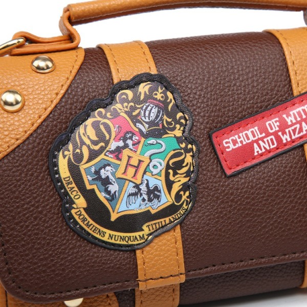 Harry Potter Handväska Hogwarts Skolmärke Retro Axelväska Cha