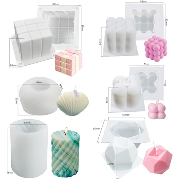6-pack 3D DIY- molds - Form - Silic
