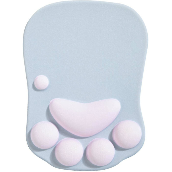 Musemåtte med håndledsstøtte, ergonomisk musemåtte, Kawaii Cat musemåtte (1 stk, grå) 9