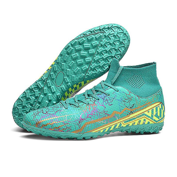 Fotballsko for menn Anti-skli Fotballsko for herre, Grass Fotball Sneakers 2L2311-1 Cyan 44