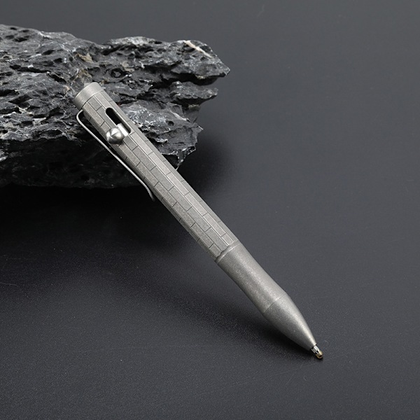 Titanium Metal olt Action Pen - Tactical Pocket Pens with Clip B