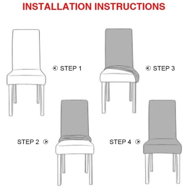 Elastisk stoltrekk / stolbeskytter 2 stk