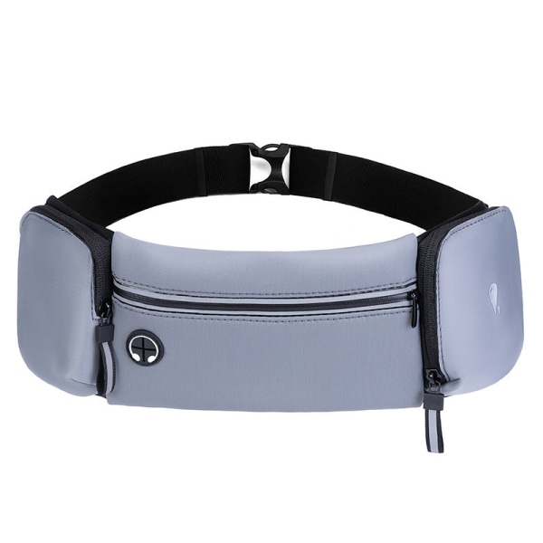 Fanny Pack Løbebælte Midjeväske Organizer Vandflaske Lycra Vandafvisende Gray 7.5 inch