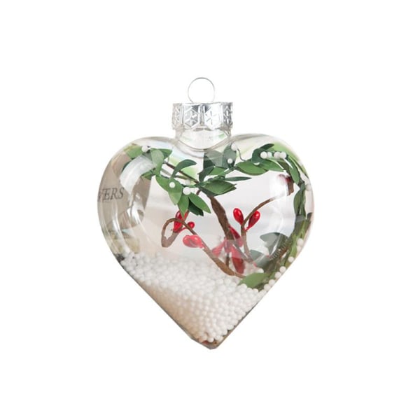 5 Styck Juldekoration Ball Transparent Bauble Hängande bollar 5pcs-E