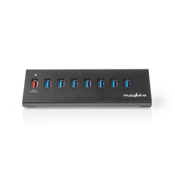 USB-hub | 8 porter | USB 3.0 | QC3.0 | 5 Gbit/s