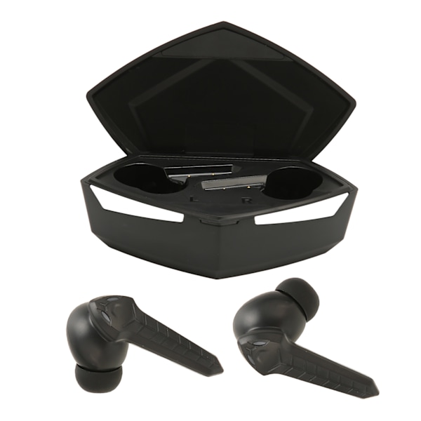 Bluetooth Gaming Ørepropper Stereo Lav Latens Duale Moduser Trådløse Øretelefoner med Innebygd Mikrofon for Telefon Laptop Svart