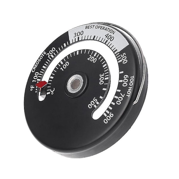 2 stk. termometer til ovn Rør Brændeovn temperaturmåler, pejstermometer hvid urskive Bimetal termometer med pejsventilator termometer
