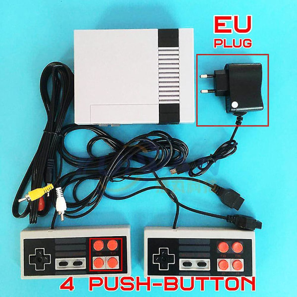 Retro TV Mini Huvitus Pelikonsoli 620 Klassinen TV-pelit Käsin EU plug-4Button