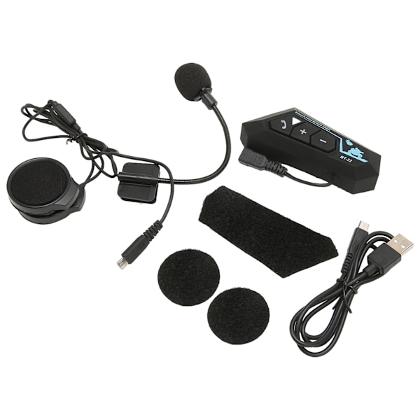 Hjelm Bluetooth Headset Multifunktionel Støjreduktion Vindtæt Bluetooth 5.0 Intercom Headset til Cykling