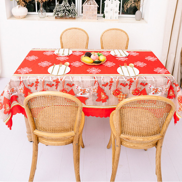 Juleduker, juledekorasjonsbord, avtørkbar style 2