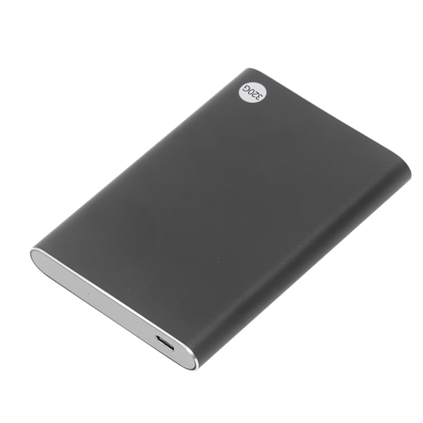 2.5in HDD Externt Chassi Typ C USB3.1 Upp till 10Gbps Ultra Slim Portabel Extern Hårddisk Mobil Hårddisk för PC Laptop Svart 320GB