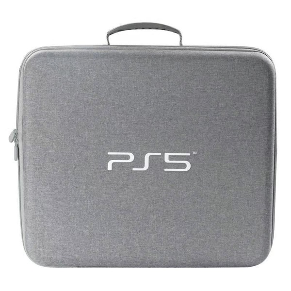 2023 Ny Hot Travel Rygsæk til PS5 Konsol Tilbehør Beskyttende taske Kompatibel med Headset 2 Game Discs PS5 Controller grey