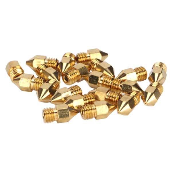20st MK8 Munstycksset 1.75mm M6 Gänga Polerade Extrudermunstycken med Förvaringslåda för 3D-Skrivarbyte 0.4mm