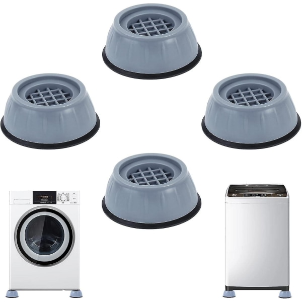 4 styks vaskemaskine anti-vibrationsmåtte, gummi vaskemaskine fødder, vaskemaskine trædepuder, vaskemaskine trædepuder, vaskemaskine anti-v