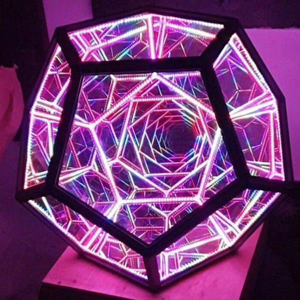 Infinity Dodekaeder Farve Kunst Lys Fantasy Geometri Rum LED Kunst Lampe USB Natlampe Til Kæreste Dekoration Natlampe