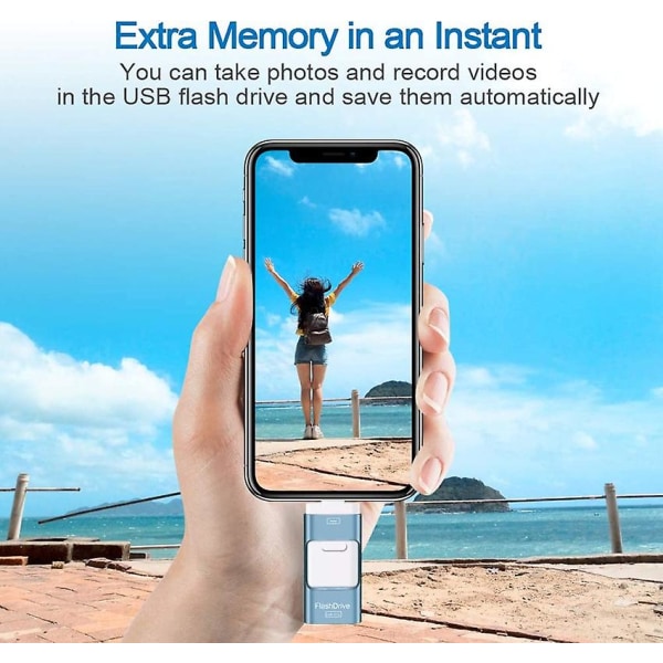 USB -minne, fotominne för extern lagringsminne 128 GB