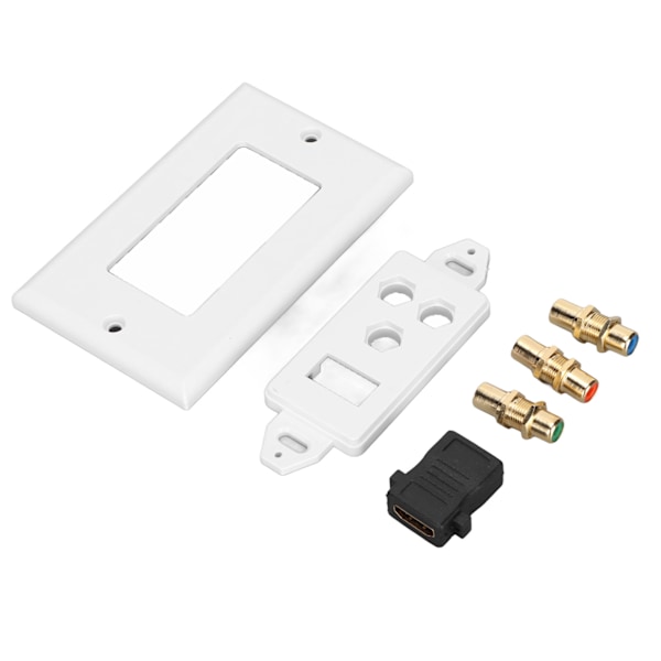 3RCA Veggplate HD Multimedia Interface 4K Ultra HD AV Kombinasjonsport Plate HDTV Hjemmekino