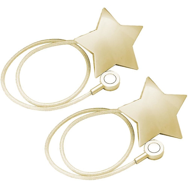 Magnetiske gardinbindinger Clips dekorative rebholdere, 2-pack bindebånd Blue ancient