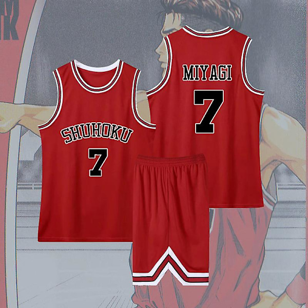 Slam Dunk Basket Kläder Basket Uniform Kostym Halloween Dräkt Shohoku Team Uniform 7 XL