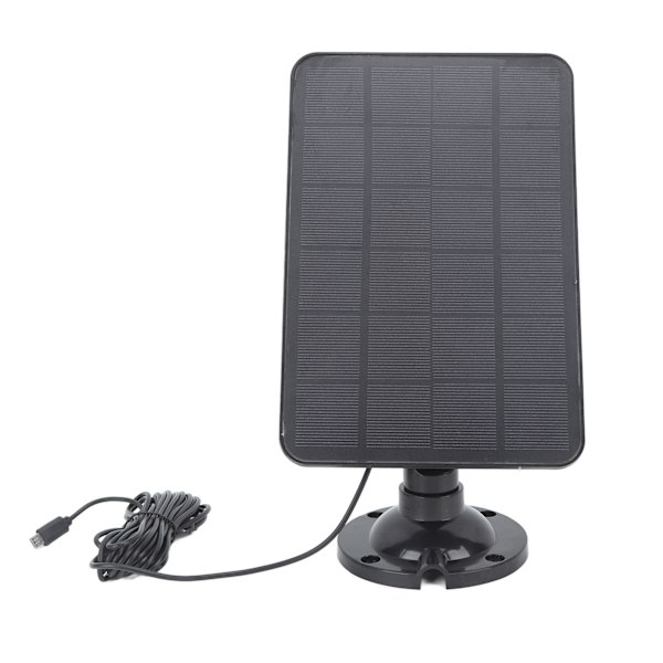 Kameran aurinkopaneelilaturi 10W 5V Micro USB Musta aurinkolatauspaneeli valvontakameran matkapuhelimen varavirtalähteelle