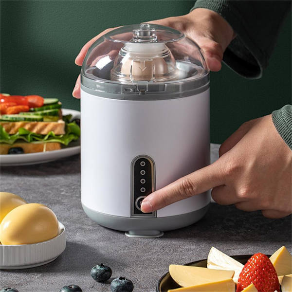 Elektrisk ægshaker fuldautomatisk æggehvidepisker USB opladning Golden Egg Maker White