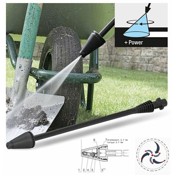 Pyörivä turbosuutinvarsi 145bar 9.038-295.0 Dirt Blaster Kärcher K2 K3 K4 K5 4 -sarjaan