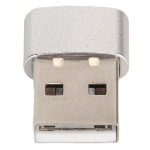 Mouse Jiggler 2 Lägen Håll Skärmen Aktiv Knapp Plug and Play Mini Musrörare för Spel Möte Presentation Silverfärg