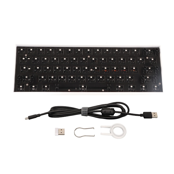 61 Näppäimen Mekaaninen Näppäimistö DIY-sarja Tukee Langatonta 2.4G BT 3.0 5.0 Type C Langallista Modulaarista Mekaanista Peli-näppäimistöä RGB:llä Valkoinen