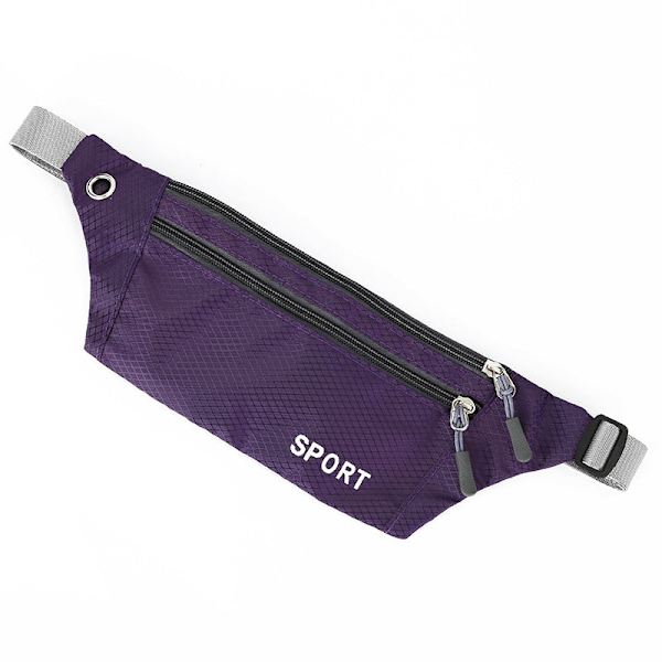Män kvinnor Fanny Pack Midjeväska Herr Dam utomhus Mode Löpning Purple
