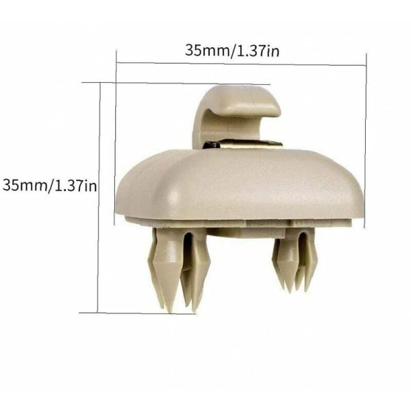 2st- För Audi A4 A5 S5Q3 Q5 Bil Solskydd Clip Krok Fästelement Clamp Hållare 8U0857562A [Beige]