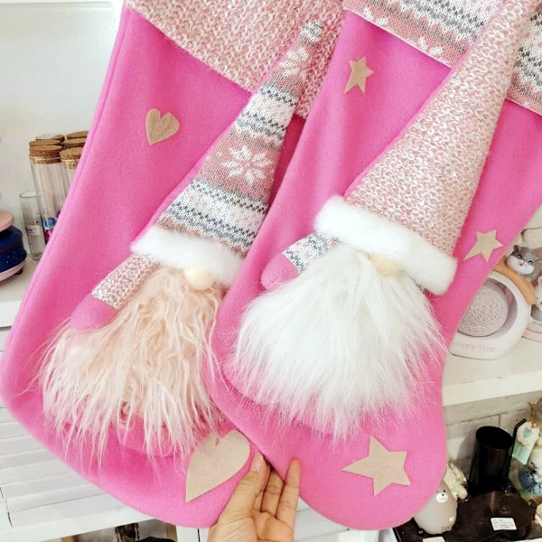 Jule-strømpe Ansiktsløs Gnome Dukke A-ROSA A-ROSA A-Pink