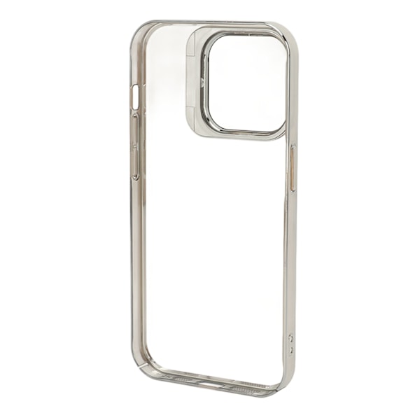 Magnetisk telefoncover, slankt, stødsikkert telefoncover med kameralinsebeskyttelse, støttefod, høj gennemsigtighed, PC hårdt beskyttelsescover, sølvfarvet til Iphone 14promax