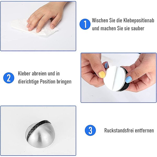 Självhäftande golvdörrstoppare, set med 4 golvdörrstoppar Självhäftande dörrpresent