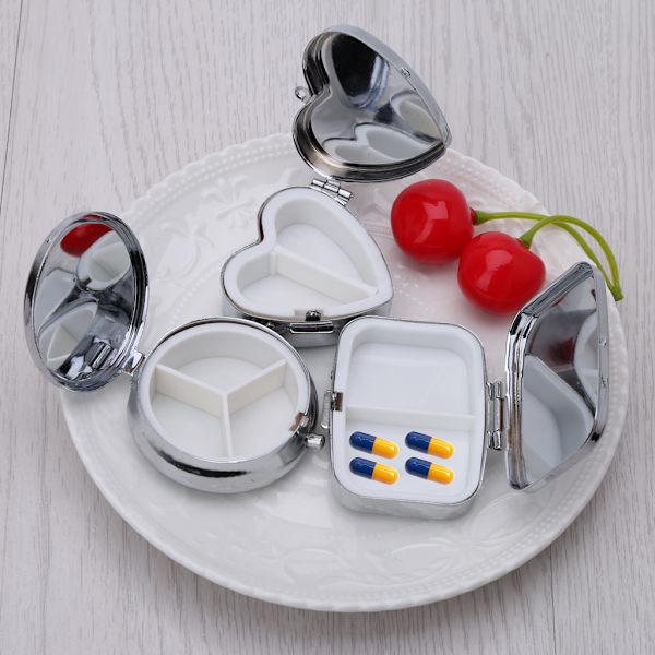 Pillerjärjestäjä Päivittäinen Lääke Vitamiini Säilytys Kotelo 2/3 Lokerolla Tabletin Lääkepurkki Valkoinen null - C