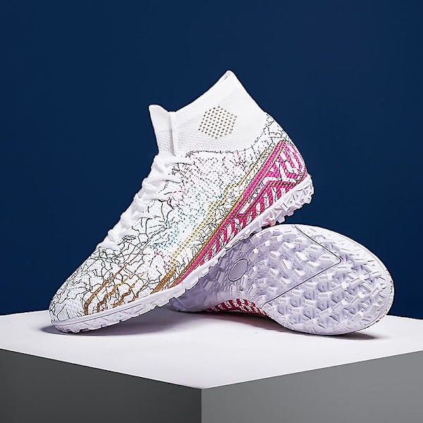 Fotballsko for menn Anti-skli Fotballsko for herre, Grass Fotball Sneakers 2L2311-1 White 45