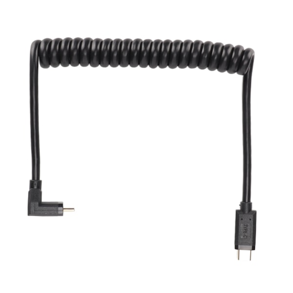 USB C Kabel USB C til USB C 14K 60hz 3A Hurtiglading 10Gbps 1.2m Helisk Fjærdesign USB C Strømkabel Hann Vinkel til Hann Rett Plugg