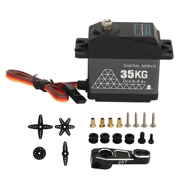 35kg Högt Vridmoment RC Servo Vattentät Digital Metall Servo för 1/8 1/10 1/12 Fjärrkontroll Bil Robotar