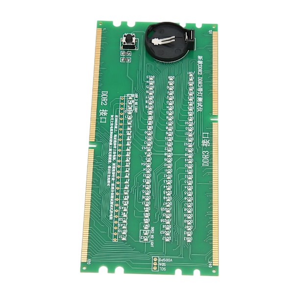 Tietokoneen muistitesteri DDR2 DDR3 2 in 1 PCB-materiaali valodiodit pöytäkoneen emolevyn testaaja LEDillä
