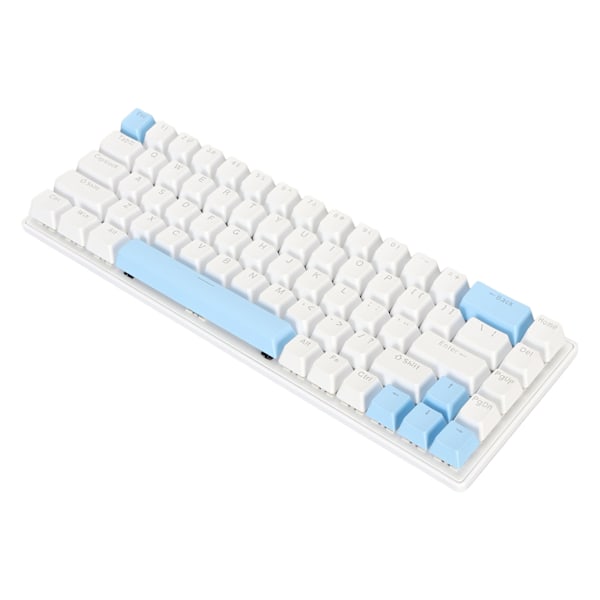 Gaming Tastatur USB 68 Taster Blå Bryter N Key Rollover 10 RGB Bakgrunnsbelyste Moduser Kablet Tastatur for Stasjonær PC Laptop Hvit Blå